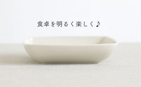 【波佐見焼】フレッシュアート 角預け 鉢 2柄セット (リンゴ・レモン)[OAQ048]
