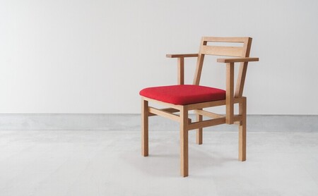 SD01 / Yoh Arm Chair | 家具 インテリア 椅子 イス チェア ダイニングチェア ハーフアーム コンパクト おしゃれ 小野市 レッド