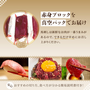 国産赤身馬刺し約100g×6（約600g） 馬刺し 馬肉 国産 赤身 冷蔵 お取り寄せ グルメ 福岡県 八女市 202-002