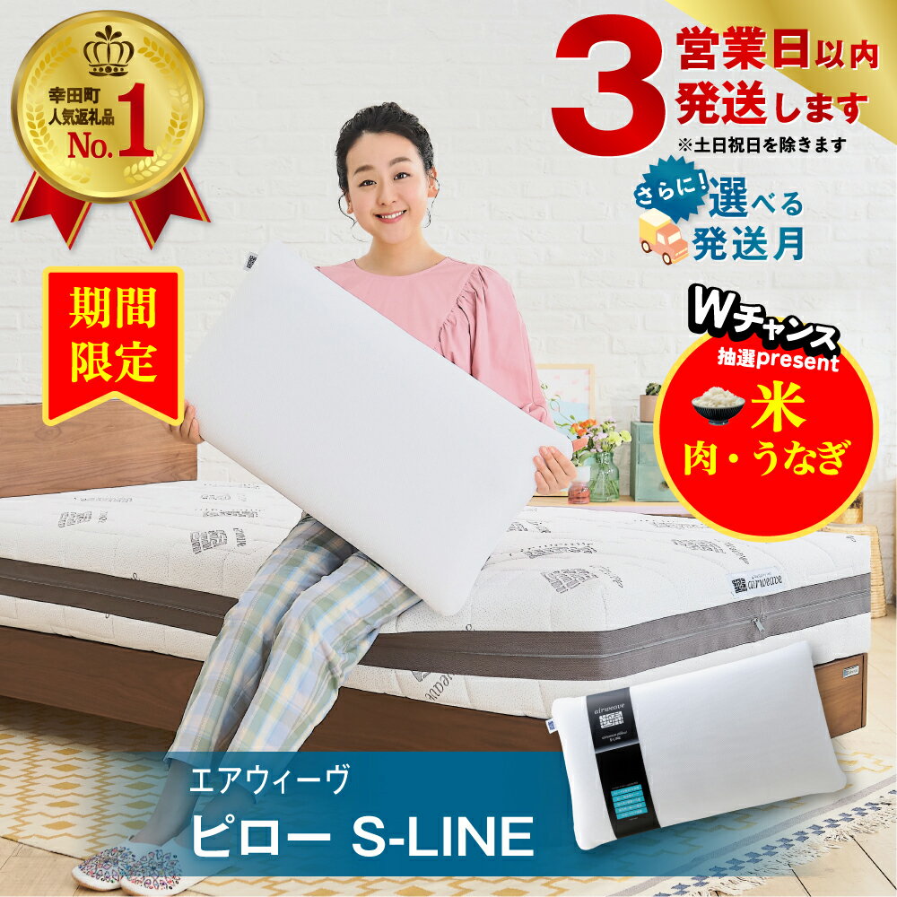 【3営業日以内に発送】エアウィーヴ ピロー S-LINE 枕 寝具 まくら マクラ 睡眠 快眠 洗える