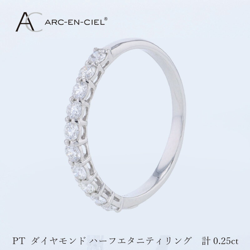 【ふるさと納税】アルカンシェル PT ダイヤピンキーリング 計 0.25ct プラチナ 指輪 2号 3号 4号 5号 6号 7号 8号 9号 ハーフエタニティ ピンキーリング ダイヤ ダイヤモンド 天然ダイヤモンド プラチナ900 ジュエリー アクセサリー 宝石 大阪府 泉佐野市 送料無料