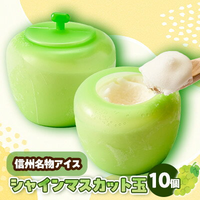 【ふるさと納税】【毎月定期便】信州シャインマスカット玉(105ml×10個)全3回【配送不可地域：離島】【4064316】