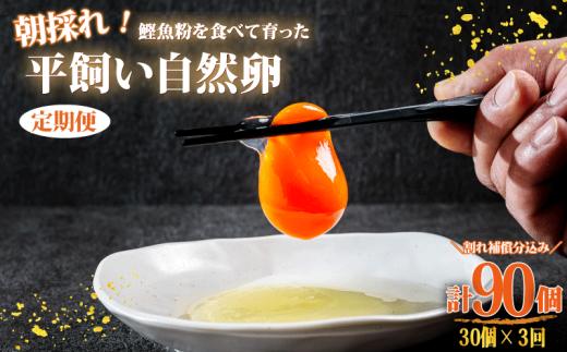 卵 朝採れ 平飼い 自然卵 鶏卵 生卵 新鮮 【定期便】 3カ月 30個×3回 計90個 割れ補償付き 産地直送 赤卵 朝ごはん 朝食 ごはんのおとも たまごかけごはん 卵かけご飯 タマゴ 玉子 玉子焼き エッグ 卵料理 ゆで卵 目玉焼き 濃厚 贈答 贈り物 ギフト プレゼント ブランド鶏 岡崎おうはん こだわり egg TKG 人気 おすすめ ふるさと納税 茨城県 鹿嶋市