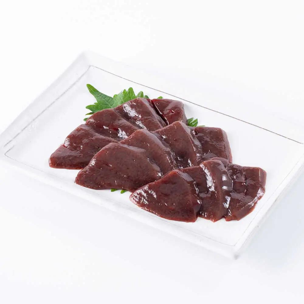 熊本 馬刺し 馬レバーブロック  約80g（約80g×1P)  馬刺しレバ刺し[AYAF055]