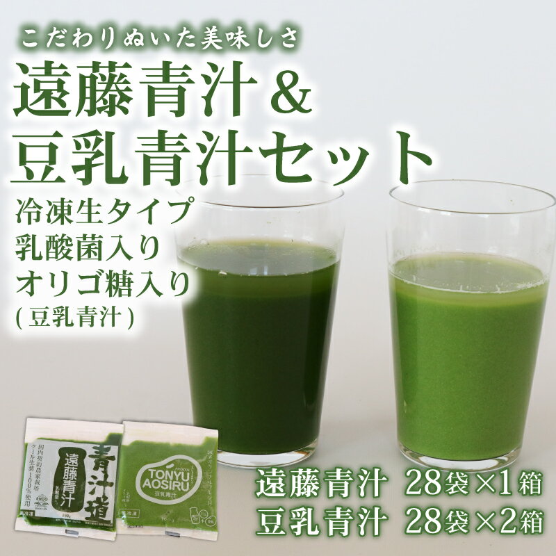 【ふるさと納税】遠藤青汁1箱と豆乳青汁2箱 【生】 冷凍 各28袋×3箱 計8.4kg( 100g × 84袋 ) | 健康 美容 乳酸菌 国産 ケール ビタミン ミネラル 食物繊維 冷凍 ロングセラー お試し青汁 遠藤青汁 新鮮 高知県 南国市