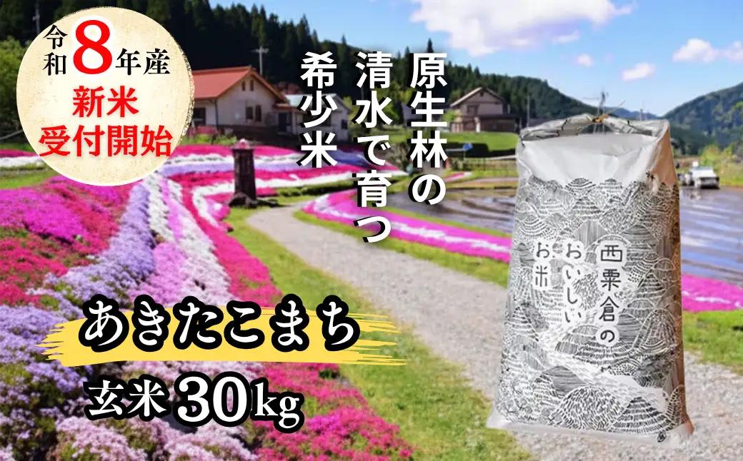 《先行予約 2026年10月発送》玄米 30kg 令和8年産 あきたこまち 岡山 「おおがや 芝桜米」G-bd-AFDA
