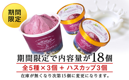 【期間限定ハスカップ＋3個】北海道黒松内のこだわり最高級！トワ・ヴェールアイスクリーム18個セット(全5種×各3個)＋ハスカップ3個　工場直送 アイス お菓子 氷菓 黒松内 北海道 ギフト トワヴェ―