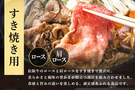 松阪牛 すき焼き（ ロース ・ 肩ロース ） 600g (0044)