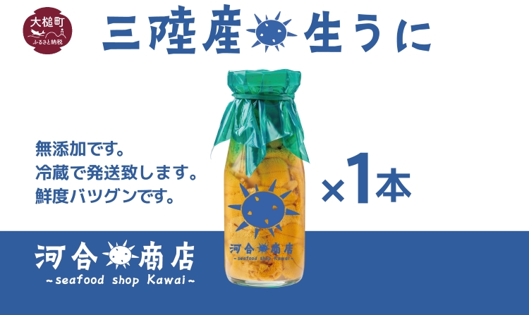 【令和7年発送先行予約】 無添加『生うに』 天然 岩手三陸産 朝獲れ ミョウバン不使用 150g×1【2025年5月中旬～8月発送】[15]