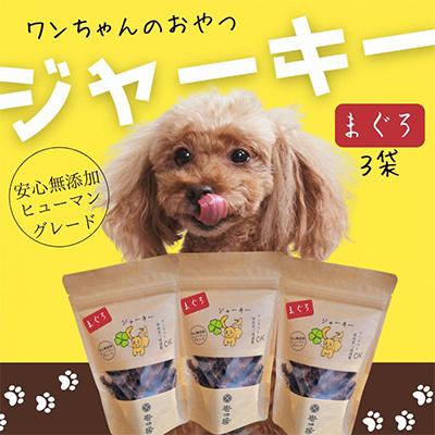 ふるさと納税 河内長野市 ワンちゃんのおやつ ペット用マグロジャーキー3袋ドッグフード小型犬/中型犬/大型犬ヒューマングレード