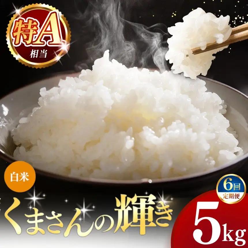 【定期便6回】令和7年産 熊本県産 くまさんの輝き 白米 5kg こめ 米