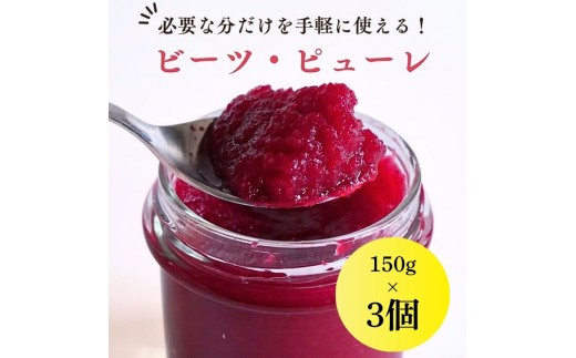 ビーツ ピューレ 150g × 3個 | 加工品 瓶詰 野菜 ビーツ ピューレ ビーツピューレ 長野県 信州 南信州 飯田市