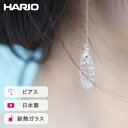 【ふるさと納税】＼レビューキャンペーン／HARIO ピアス サークル［HAW-C-001］ ※離島への配送不可｜耐熱 ガラス アクセサリー ハリオ ランプワークファクトリー 職人 繊細 フォーマル カジュアル きれいめ おしゃれ 20代 30代 40代 ギフト プレゼント お祝 記念日 _FI91