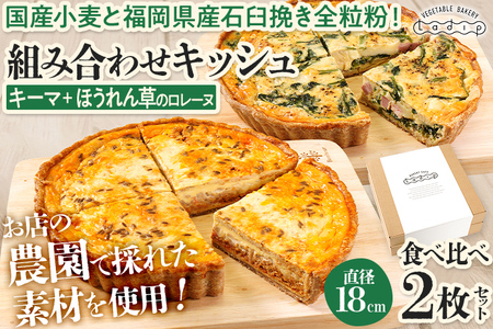 【食べ比べ2枚セット】キーマカレーとほうれん草のロレーヌキッシュ キッシュ
