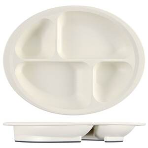 すくいやすい 仕切り プレート 食器 皿 プラスチック 丈夫 バイオマス原料使用 スケーター skater NLPS1B クリーム 男性 女性 男子 女子〈スケーター株式会社〉   5-068