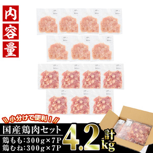 ＜訳あり・簡易包装＞国産カット鶏肉セット(合計6kg・もも300g×10P・むね300g×10P)胸肉 唐揚げ 照り焼き 使いやすい 便利 簡単 調理 冷凍 【V-27】【味鶏フーズ】