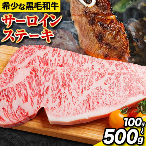 【ふるさと納税】サーロインステーキ 黒毛和牛 牛 牛肉 ステーキ 1パック 約100g 200g 300g 400g 500g 有限会社松牛《30日以内に出荷予定(土日祝除く)》 和歌山県 岩出市 希少 肉 牛肉 熊野牛 送料無料 サーロイン ステーキ