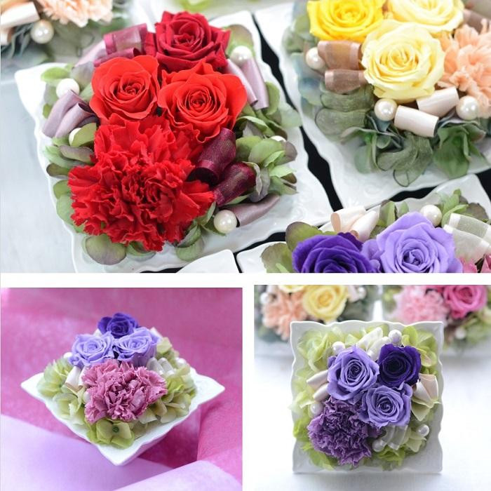 【手作りキット】全12色  プリザーブドフラワーアレンジ「エクラ」 