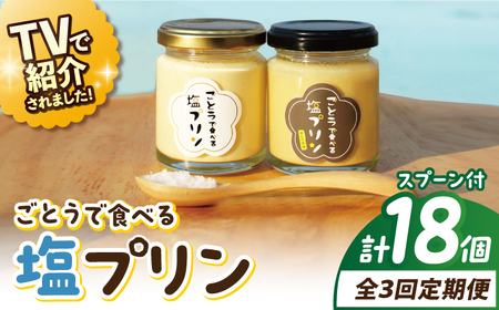 【全3回定期便】ごとうで食べる塩プリン6個 椿スプーン付き【虎屋】[RBA048] プリン スイーツ 塩 定期便 プリン スイーツ 塩 定期便 プリン スイーツ 塩 定期便 プリン スイーツ 塩 定期便