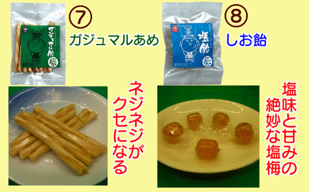 【たねがしまる4000】 種子島 浜添製菓 かまど 直火 伝統製法 昔ながらの 手づくり 飴８種の あめ 詰め合わせ　NFN908【100pt】  