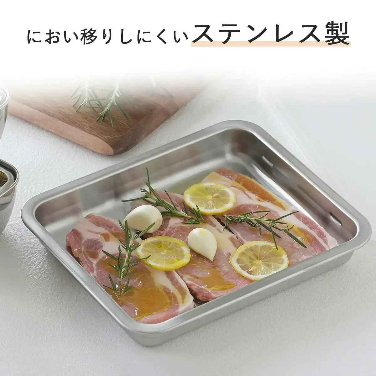 蓋付ステンレスバット ワイド ステンレス製 ふた付き キッチン用品 燕三条製 新生活 一人暮らし 下村企販【010S544】