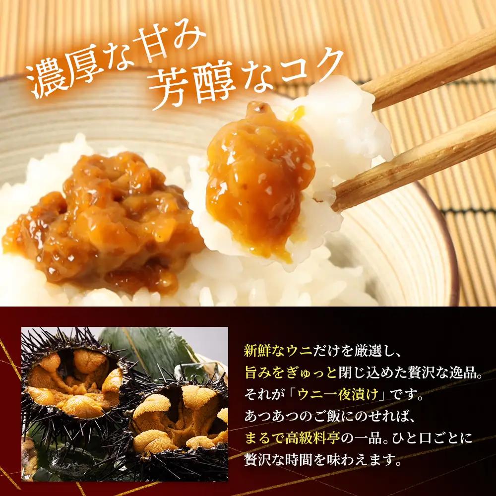 【マリナシーフーズ】うに一夜漬け×2本 計120g（各60g×2本）【02176】