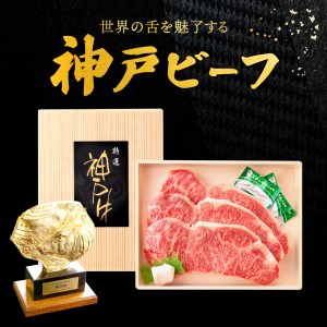 神戸ビーフ　ロースステーキ （250g×2枚）050OT03N.／神戸ビーフ 霜降り 太田牧場 太田家 黒毛和牛 高級 牛肉 国産 bbq バーベキュー 焼肉 アウトドア キャンプ ギフト 贈答品 贈