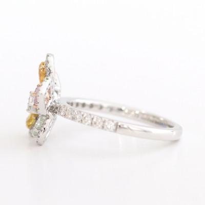 ふるさと納税 山梨市 プラチナ ファンシーカラーダイヤモンドリング【FD0.533ct・D0.50ct】G5674　#12 |  | 02