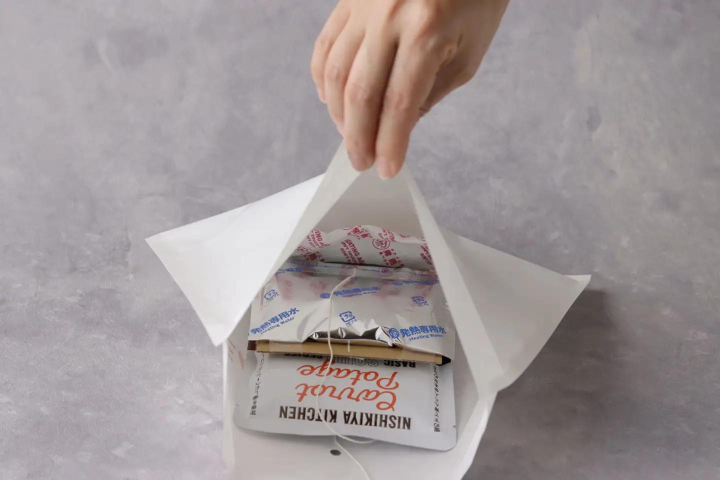 【株式会社 ヨシザワ】HEAT PAPER BAG 防災・非常用加熱紙袋セット（5回分）