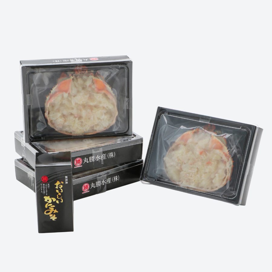 ＜丸勝水産＞かに甲羅盛り4個&かにみそ1個セット