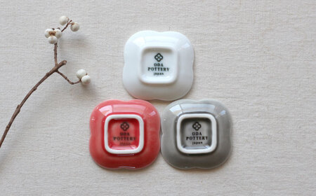 【美濃焼】 結 箸置き皿 白 4枚セット 瑞浪市 / JS企画 / 小田陶器 食器 プレート 皿 カトラリーレスト[AZAZ292]