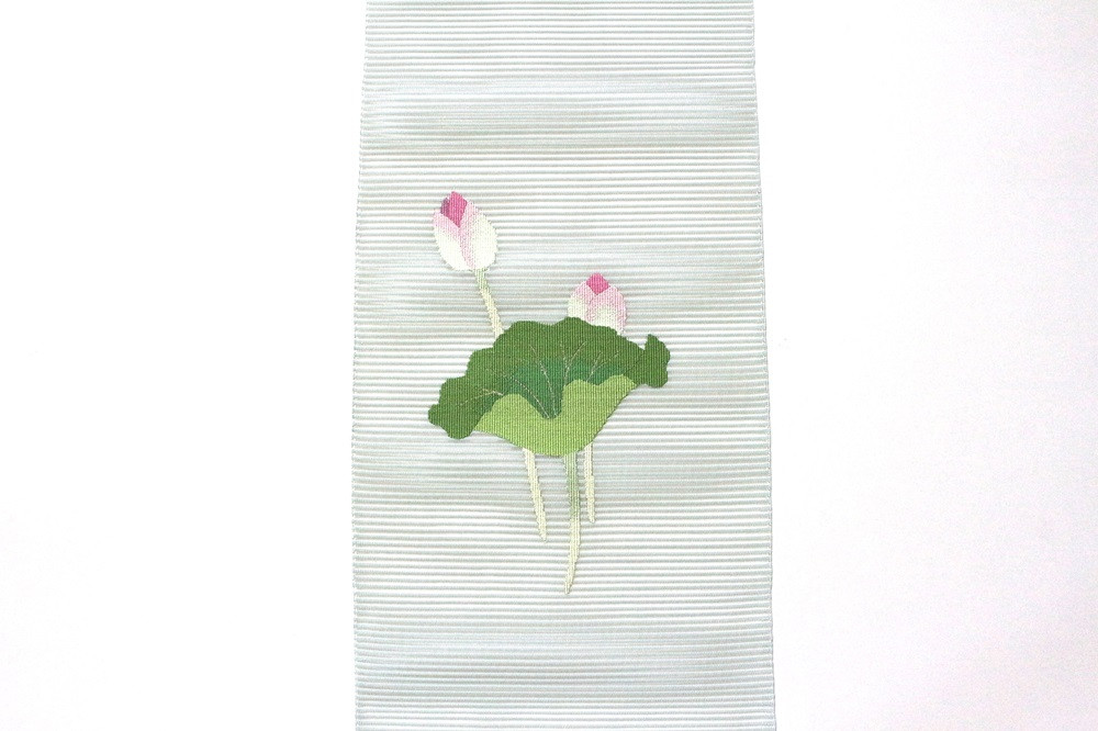 
                  爪掻本綴織名古屋帯「絽　蓮」  (夏帯)  名古屋帯  最高級 1点物 綴織 織物 シルク 関東巻き 清原織物 お取り寄せ 守山市 AQ-0007_10
                