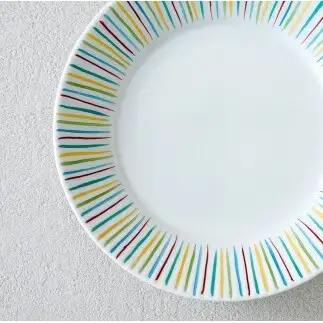 有田焼  5色十草 リムプレート皿 16.5cm【中山陶和堂】食器 うつわ 器 プレート 皿 かわいい カラフル bv016