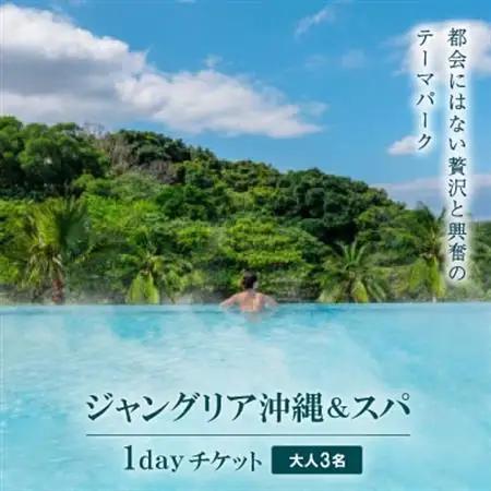 都会にはない興奮と贅沢のテーマパーク「ジャングリア沖縄＆スパ」/1dayチケット引換券 大人3名【1186836】
