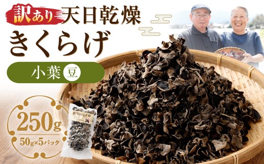 【訳あり】 天日乾燥きくらげ 「小葉（豆）」 50g×5パック 合計250g キクラゲ 木耳 乾燥きくらげ きのこ キノコ 野菜 小葉 豆 国産 常温