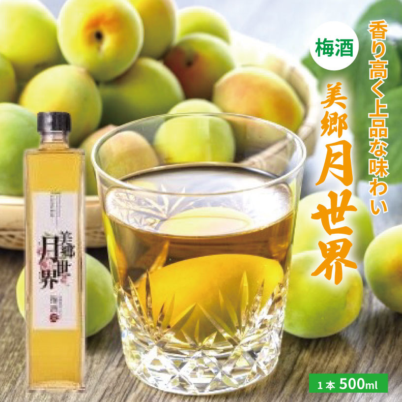 
            梅酒 美郷月世界 500ml 1本 梅 ブレンド 梅酒 うめ 果物 フルーツ うめしゅ お酒 酒  果実酒 さけ ビール ハイボール チューハイ 焼酎 日本酒 ウイスキー ワイン ギフト 贈答 プレゼント 送料無料 徳島県 吉野川市
          