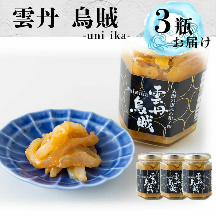 【ふるさと納税】海魚の雲丹烏賊 計360g（120g×3瓶） / うに ウニ 雲丹 いか イカ 烏賊 酒の肴 / 佐賀県 / 海魚 [41AOCS030]