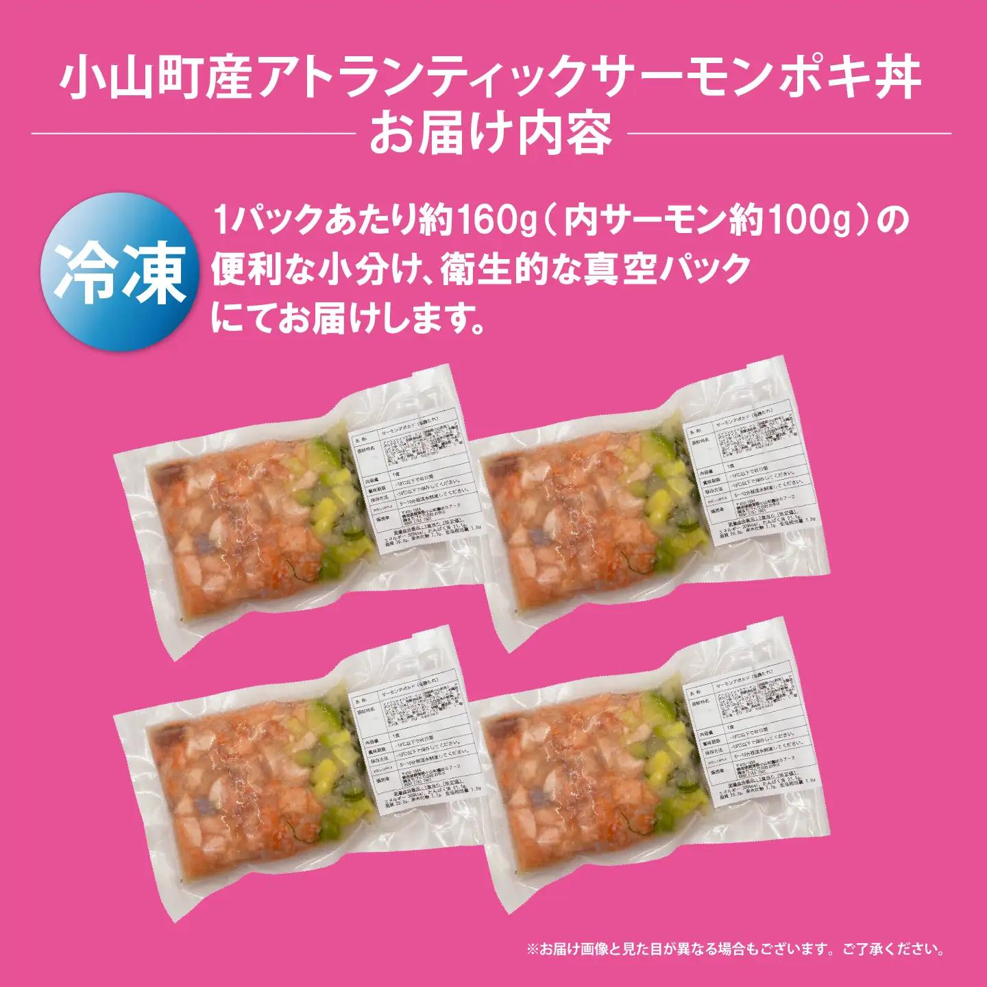 ポキ丼 サーモン 冷凍 約160g×4P 塩麹たれ サーモン 海鮮丼