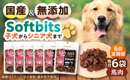 【全6回定期便】Softbits ドッグフード 馬（40g×6P）/ ドッグフード 犬 いぬ ドッグ おやつ ペットフード / 大村市 / サポート[ACAM038]