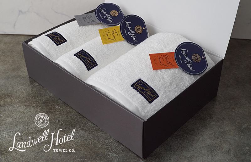 【父の日】Landwell Hotel ギフト 贈り物セット バスタオル フェイスタオル バスマット ホワイト【ギフト 贈り物 TVで紹介】 099H3251f