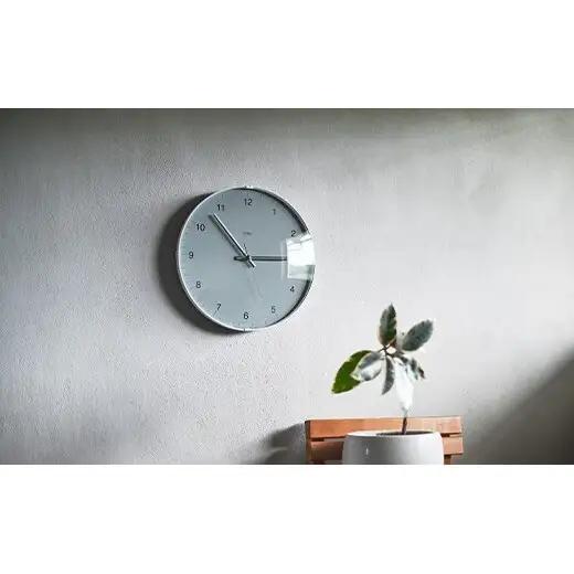 Biome clock LC24-16 GY（cave） グレー Lemnos レムノス  時計 とけい 秒針 子ども部屋 掛け時計 入学祝い 誕生日プレゼント おしゃれ インテリア 日本製 富山県 