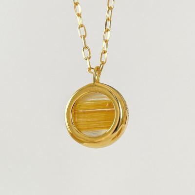 ふるさと納税 甲府市 K18YGタイチンキャッツアイルチルクォーツ ネックレス(Fph017) |  | 02