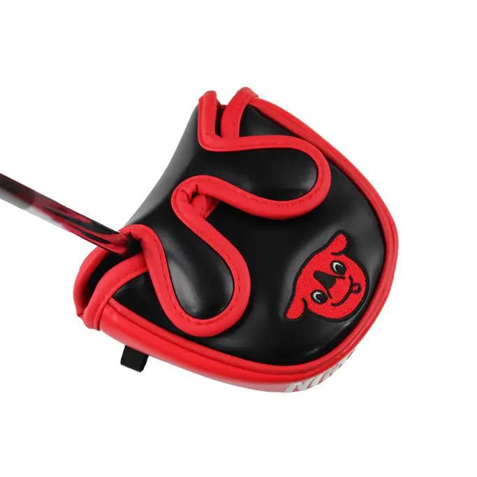 チーバくんヘッドカバーコレクションVol.1 RED×BLACK EDITION マレット型パター用 ゴルフ ヘッドカバー マグネットタイプ 千葉市 千葉県