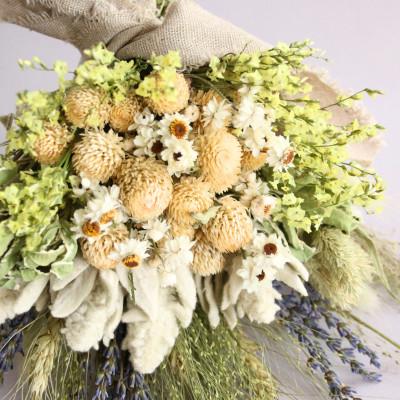 ふるさと納税 茅野市 信州八ヶ岳の麓から贈る 千日紅のドライフラワースワッグM(ホワイト&イエロー) |  | 02