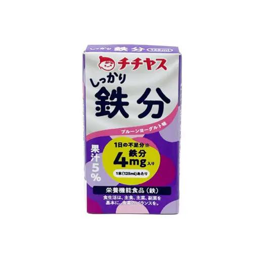 【6ヶ月定期便】チチヤスLLしっかり鉄分125ml（1ケース12本入り） [h368]