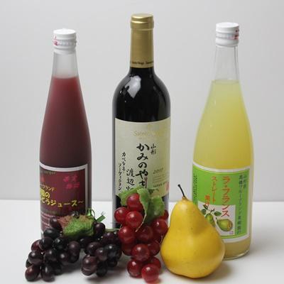 ふるさと納税 上山市 かみのやまプレミアムワインとフルーツジュース家飲みセット　0141-2332