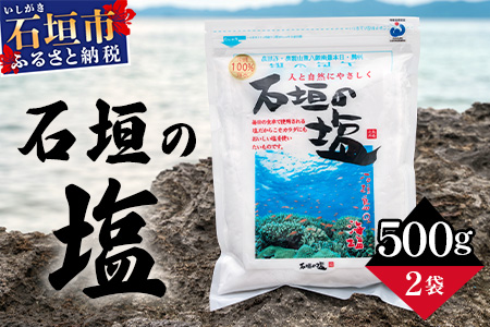 石垣の塩 500g×2 計1kg ｜ 沖縄 石垣 塩 調味料 海塩 SI-94