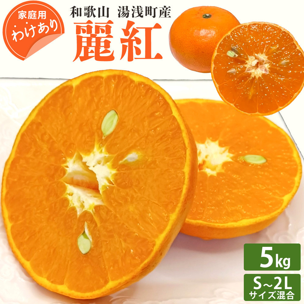 
            EQ6004_【訳あり 家庭用】和歌山 湯浅町産 麗紅 5kg（S～2Lサイズ混合）＜2026年2月下旬発送＞
          