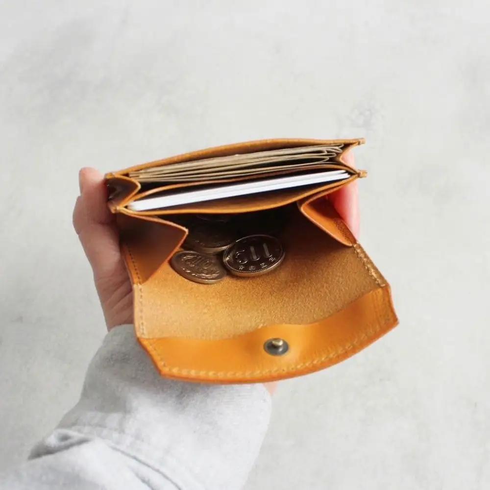 tanikoオリジナル セカンド財布（キャメル）《厚真町》【Taniko leather】[AXAP016]