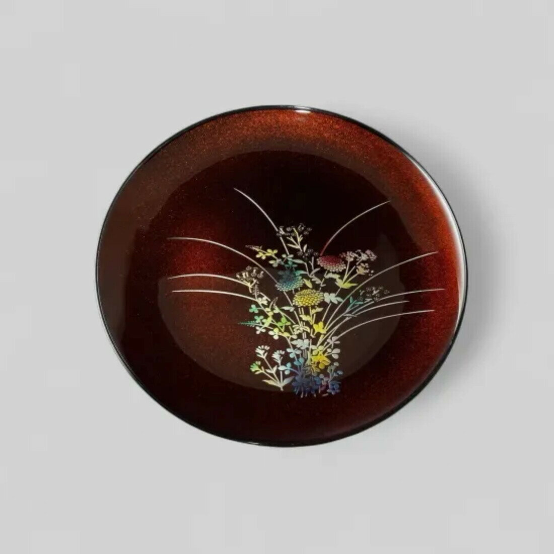 【ふるさと納税】【選べるカラー】 丸小皿 秋草 ［NF154］ | 食器 パーティ 漆器 工芸品 クラフト 民芸 人気 おすすめ 送料無料 ギフト プレゼント 贈り物